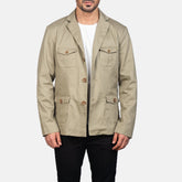 Xadas Beige Leather Jacket